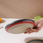 Soboku Red Snack Plate 8 Inch Nestasia