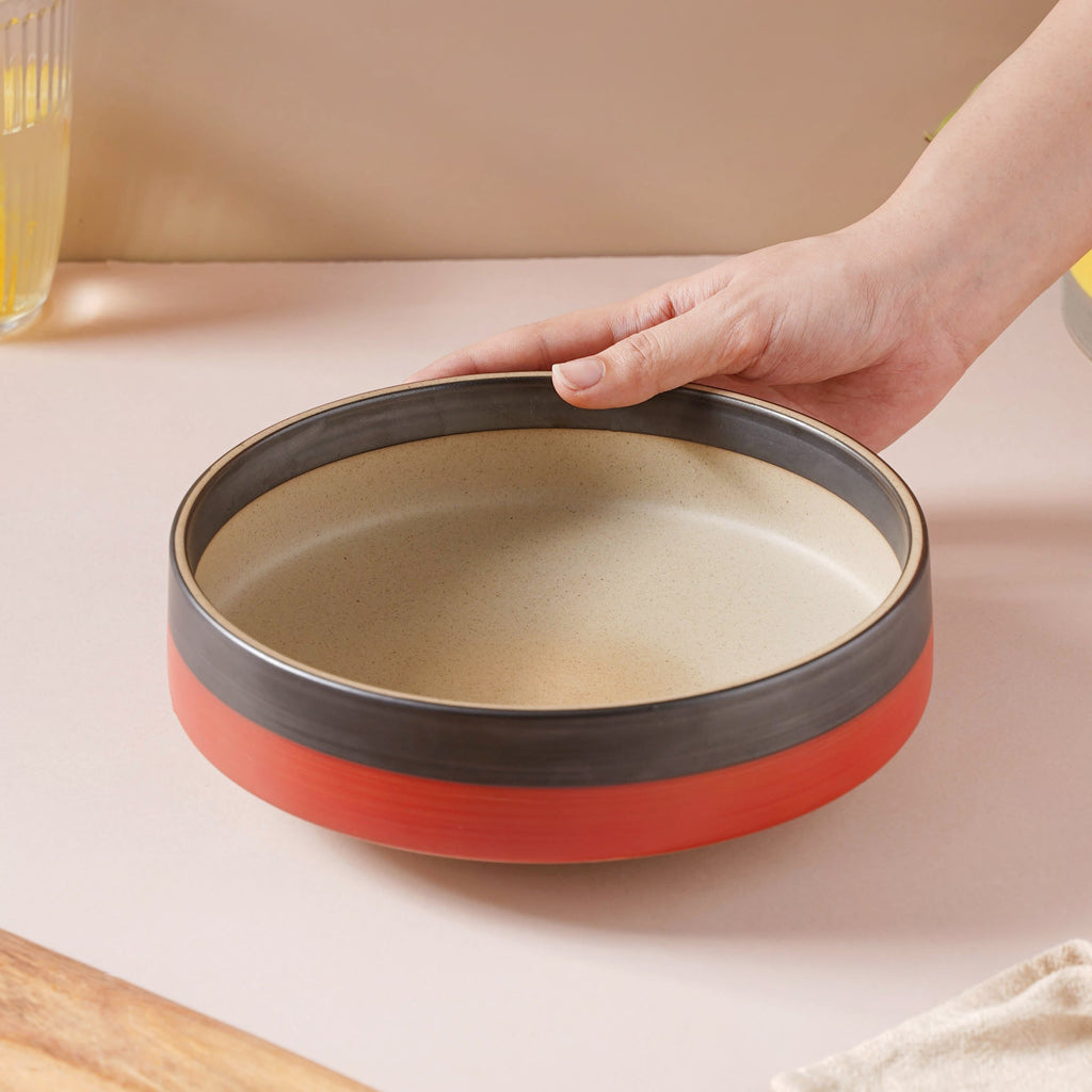Soboku Serving Bowl Red 8 Inch 1.1 L Nestasia