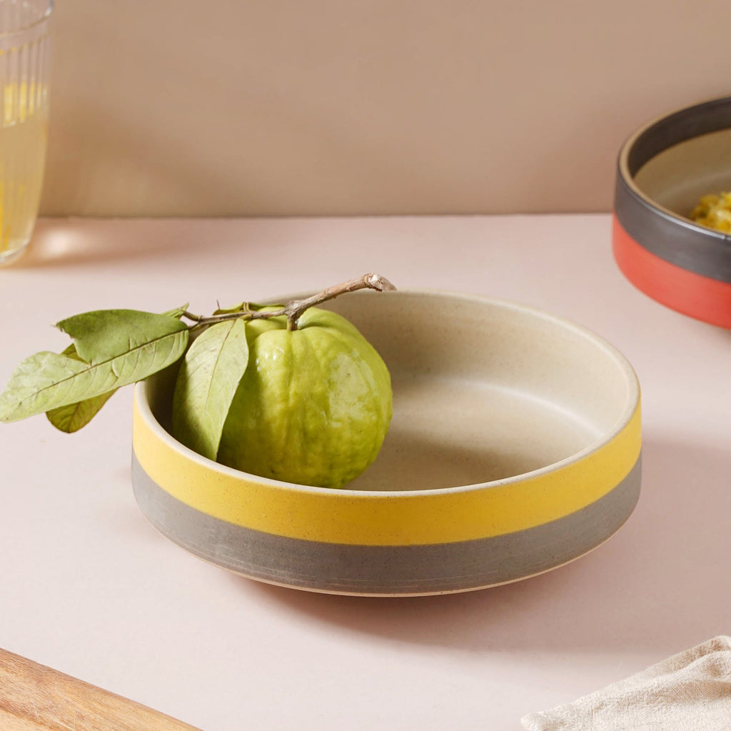 Soboku Serving Bowl Yellow 8 Inch 1.1 L Nestasia
