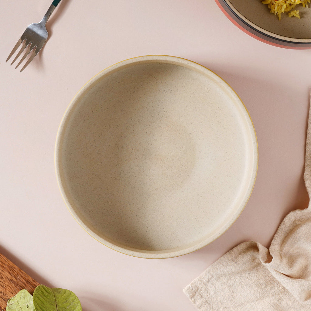 Soboku Serving Bowl Yellow 8 Inch 1.1 L Nestasia