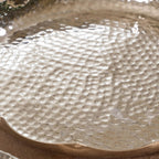 Silver Urli Tray With Flower Shape Set Of 2 Nestasia