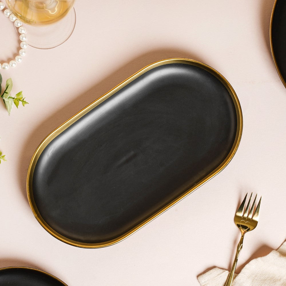 VERA Black 27 Piece Dinner Set For 6 Nestasia