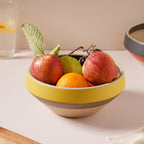 Soboku Grey And Yellow Large Serving Bowl 7.5 Inch 1.3 L Nestasia