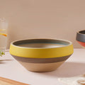 Soboku Grey And Yellow Large Serving Bowl 7.5 Inch 1.3 L Nestasia