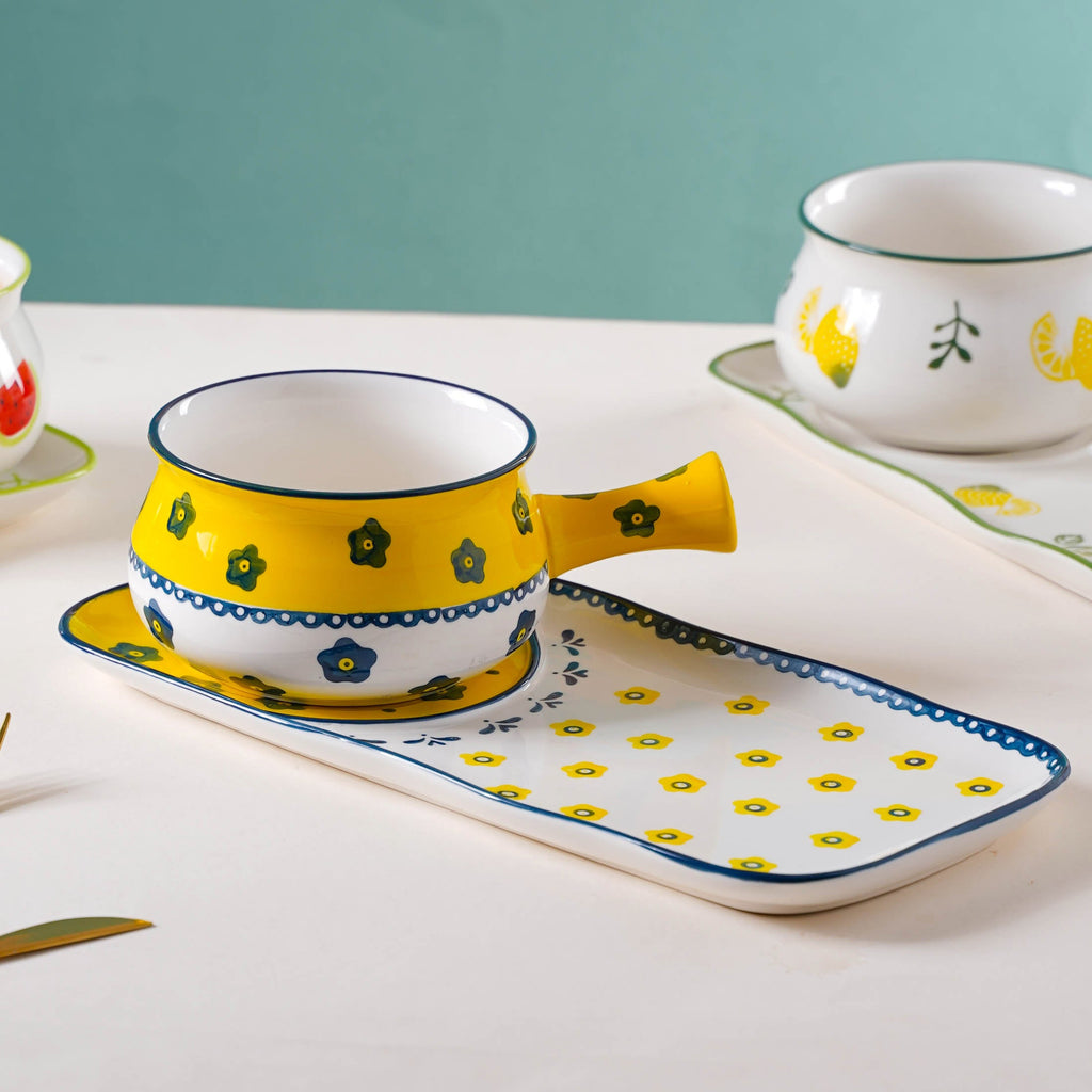 Printed Pot and Plate Set Nestasia