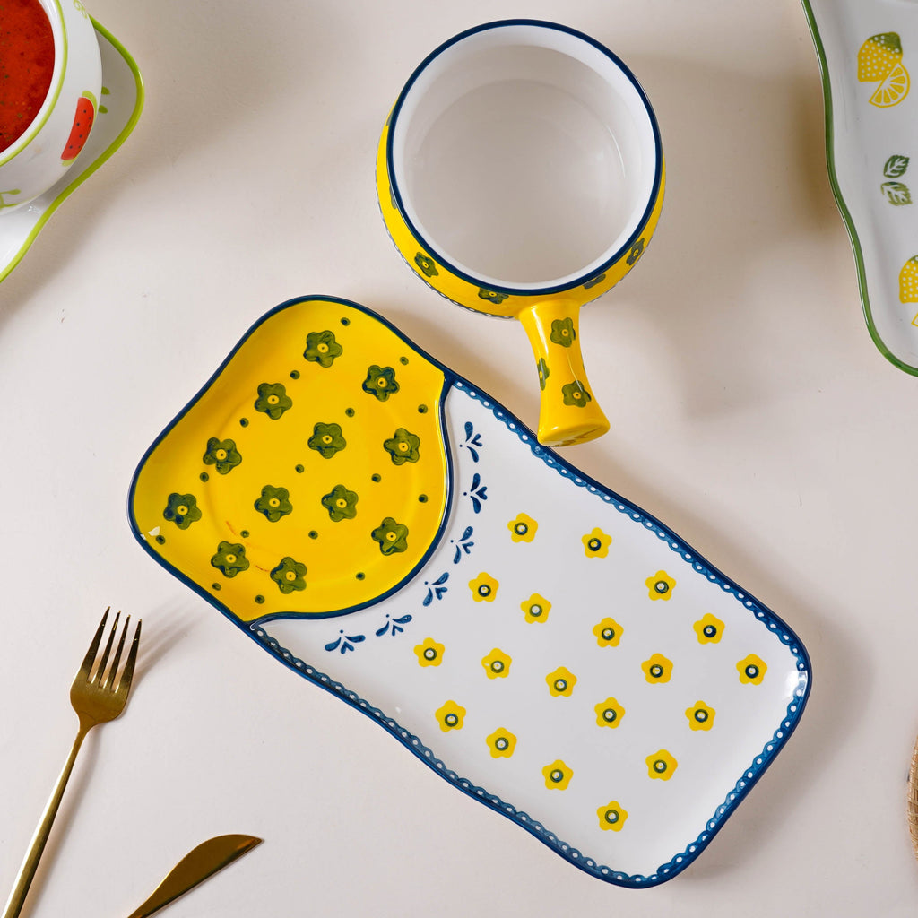 Printed Pot and Plate Set Nestasia