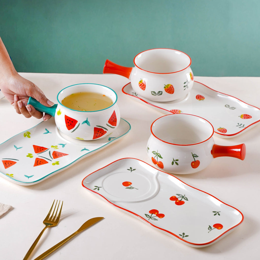 Fruit Print Pot and Plate Set Nestasia