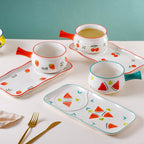 Fruit Print Pot and Plate Set Nestasia