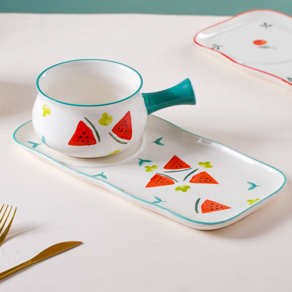 Fruit Print Pot and Plate Set Nestasia