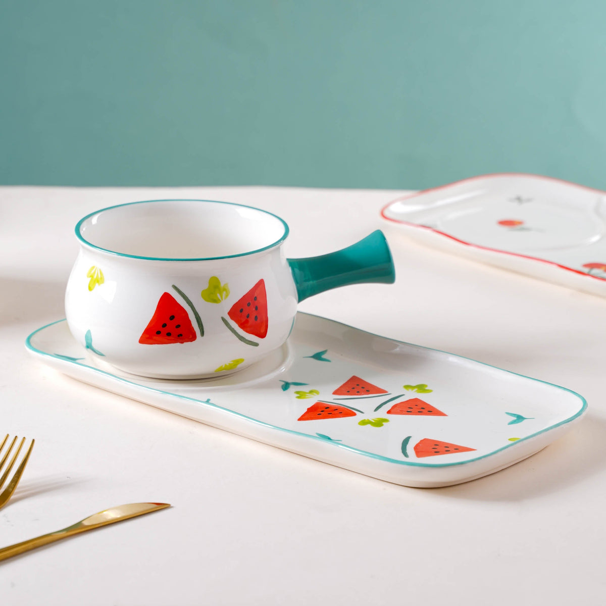 Fruit Print Pot and Plate Set Nestasia