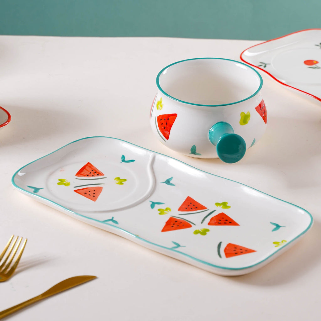 Fruit Print Pot and Plate Set Nestasia