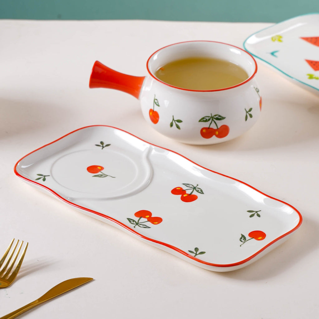 Fruit Print Pot and Plate Set Nestasia
