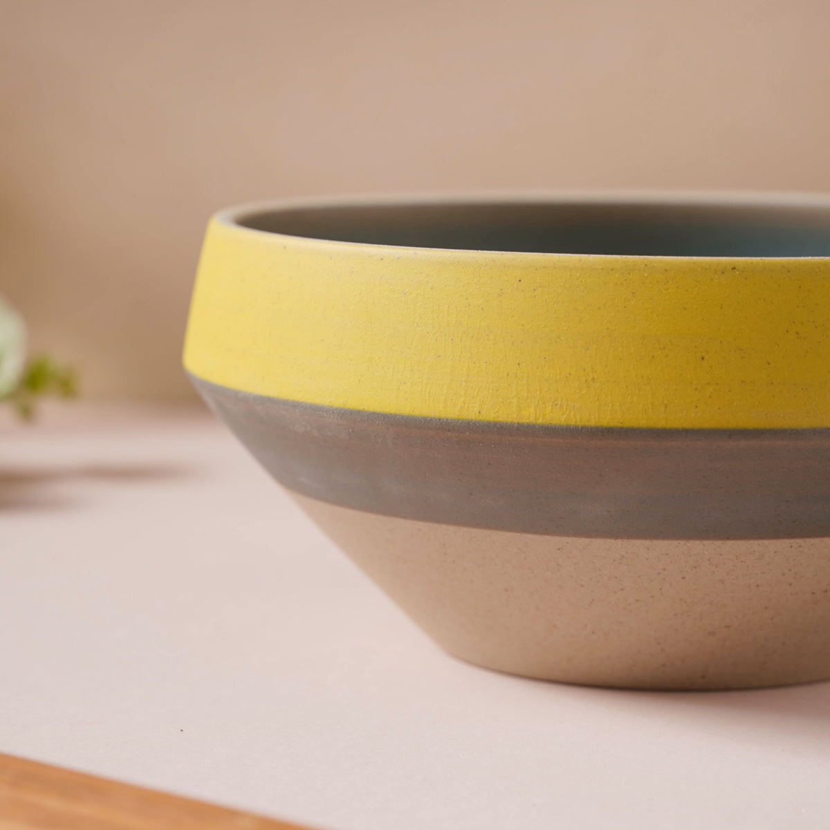 Soboku Grey And Yellow Small Serving Bowl 6.5 Inch 1 L Nestasia