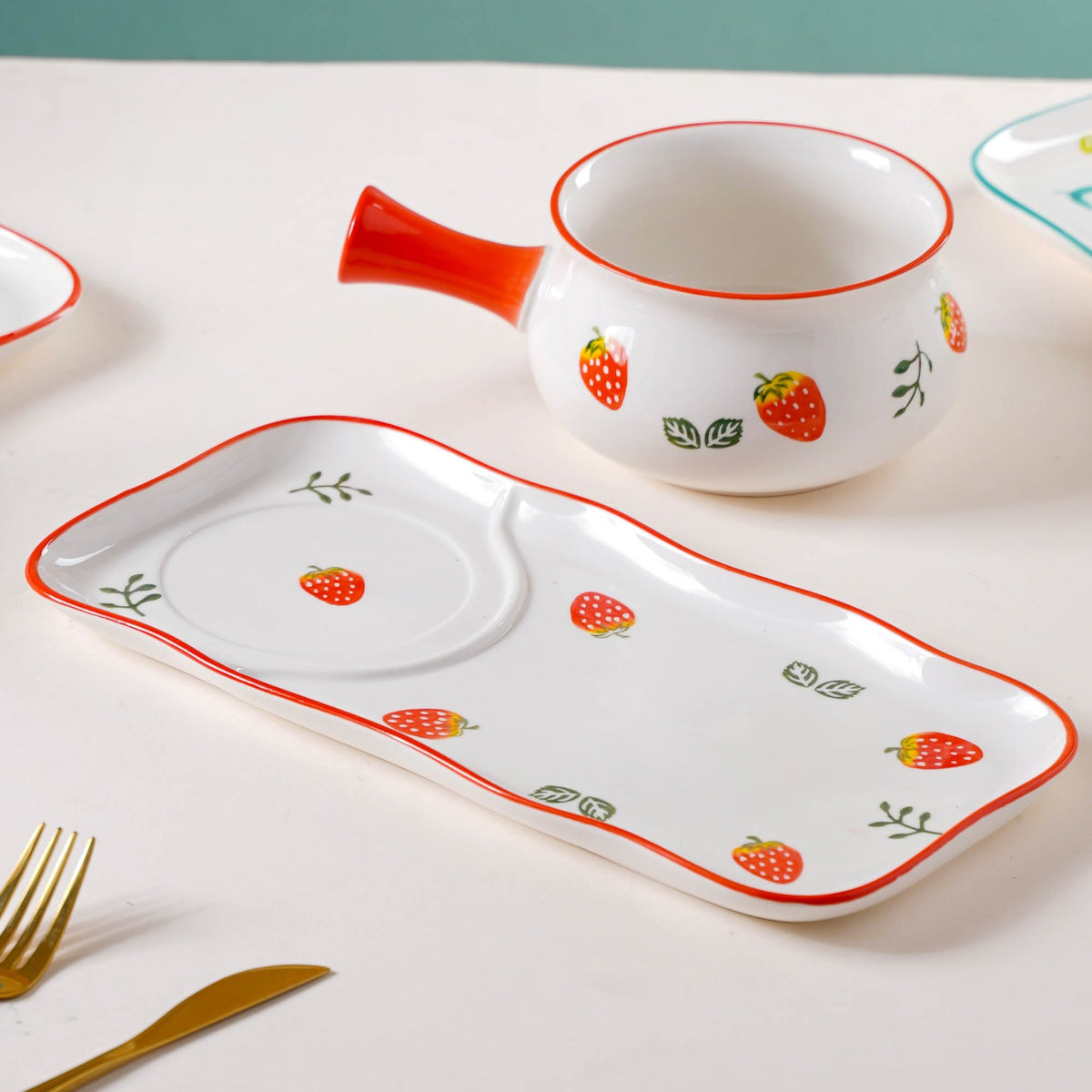Fruit Print Pot and Plate Set Nestasia
