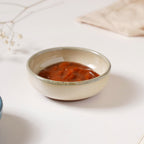 Glazed Ceramic Beige Dip Bowl 50 ml Nestasia
