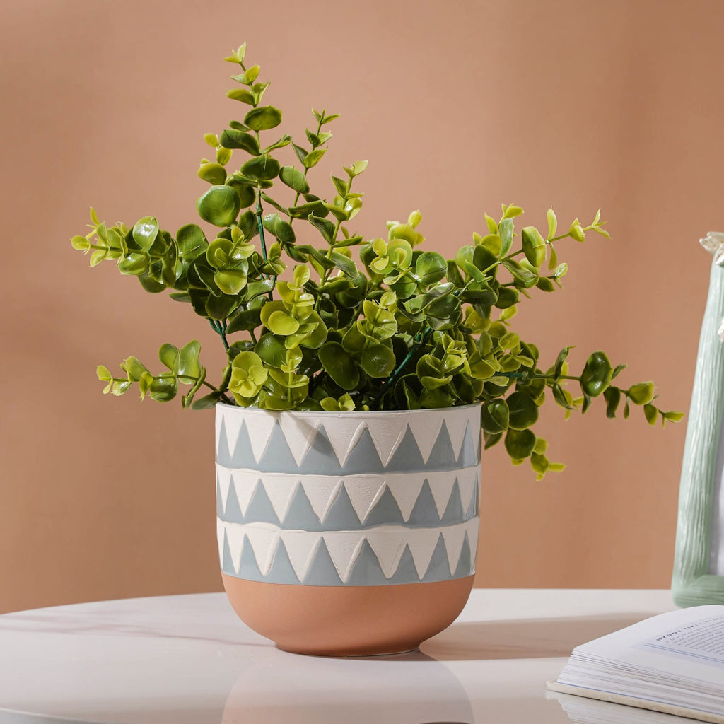 Chevron Pottery Vase Nestasia