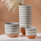 Chevron Pottery Vase Nestasia
