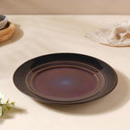 Glazed Ceramic Brown Snack Plate 8.5 Inch Nestasia