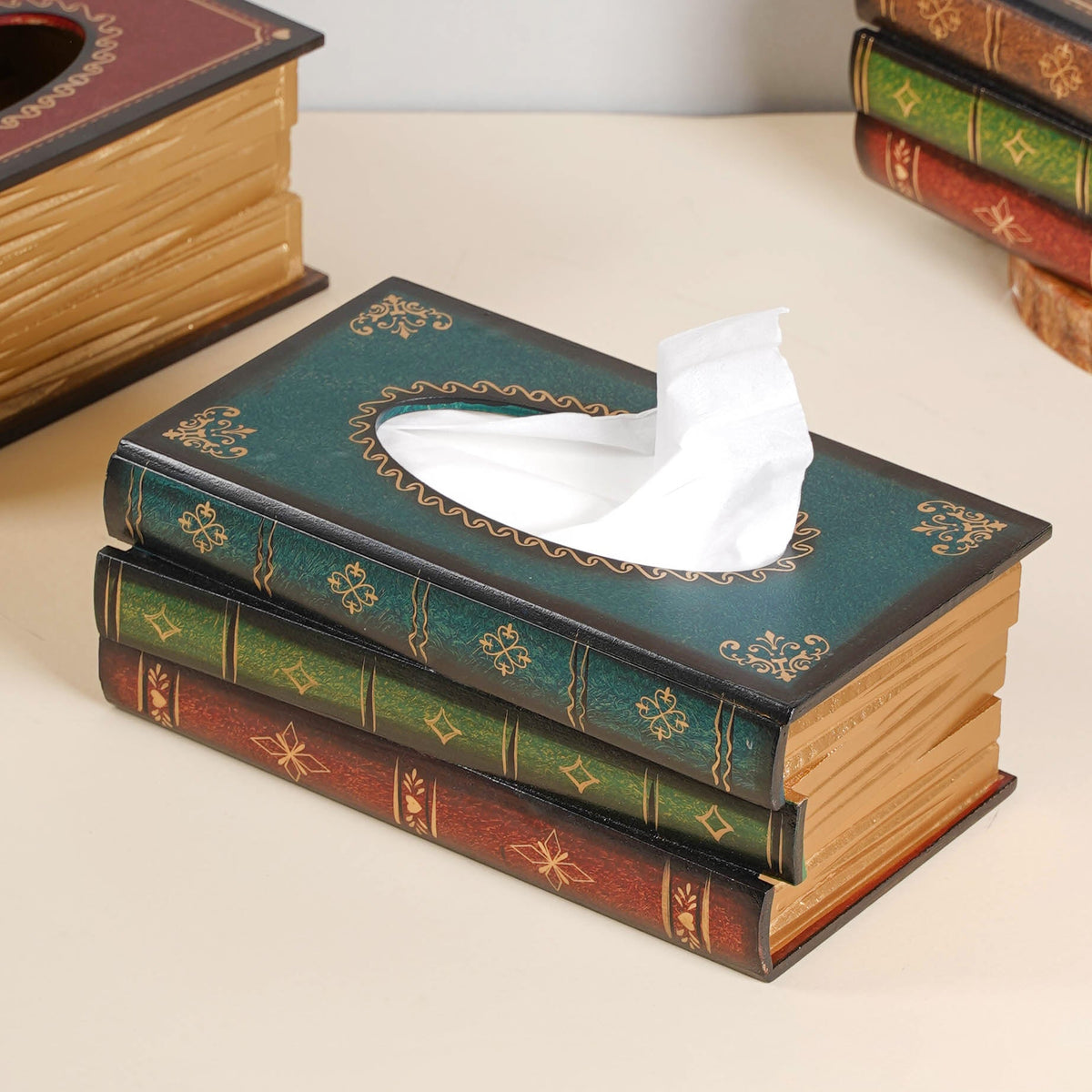 Stacked Books Tissue Box Nestasia