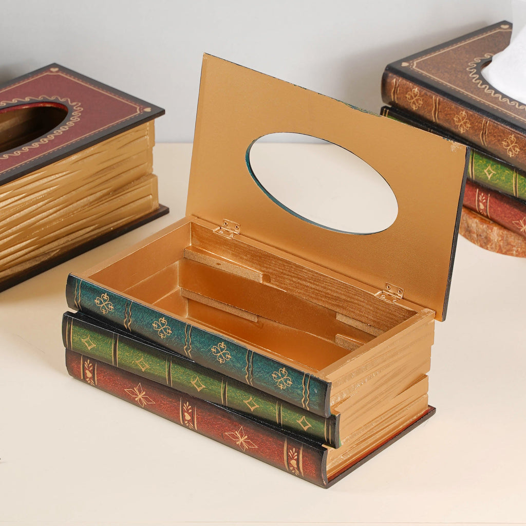 Stacked Books Tissue Box Nestasia