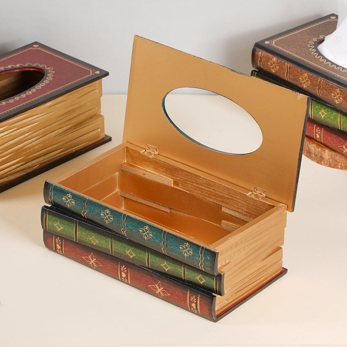 Stacked Books Tissue Box Nestasia