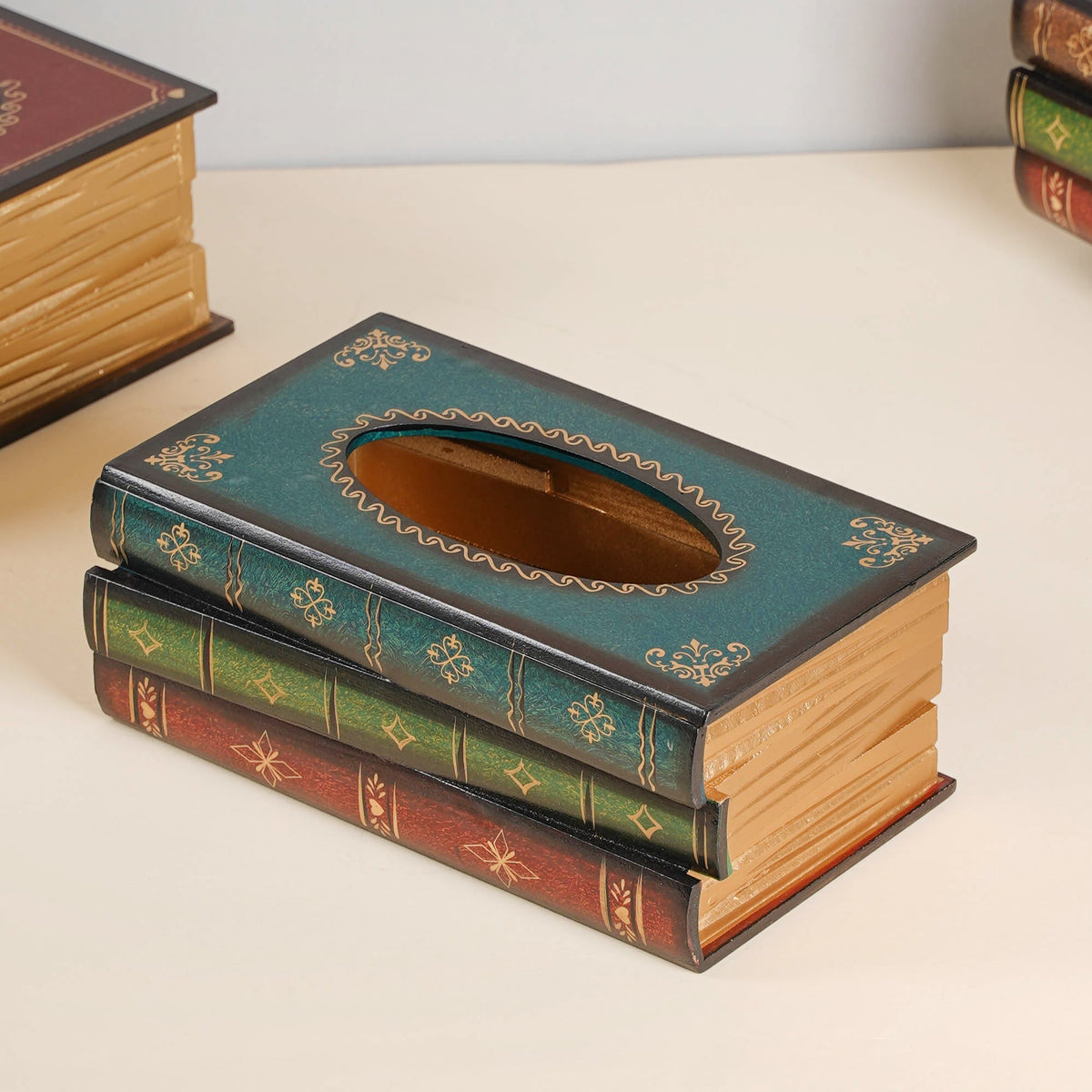Stacked Books Tissue Box Nestasia