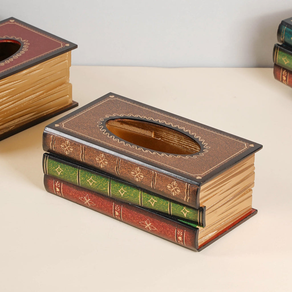 Stacked Books Tissue Box Nestasia
