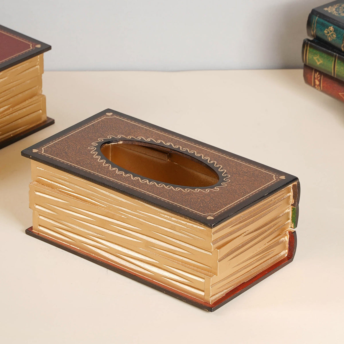 Stacked Books Tissue Box Nestasia
