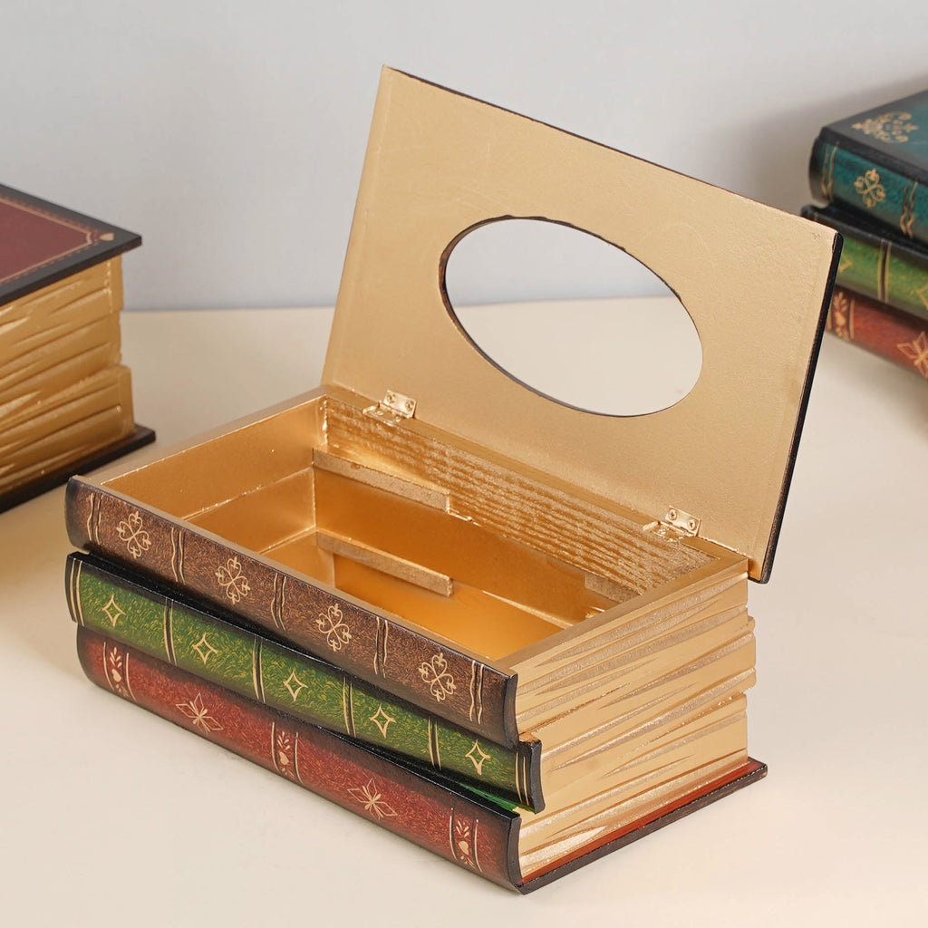 Stacked Books Tissue Box Nestasia