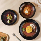 Glazed Ceramic Brown Snack Plate 8.5 Inch Nestasia