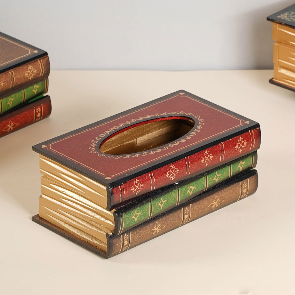 Stacked Books Tissue Box Nestasia
