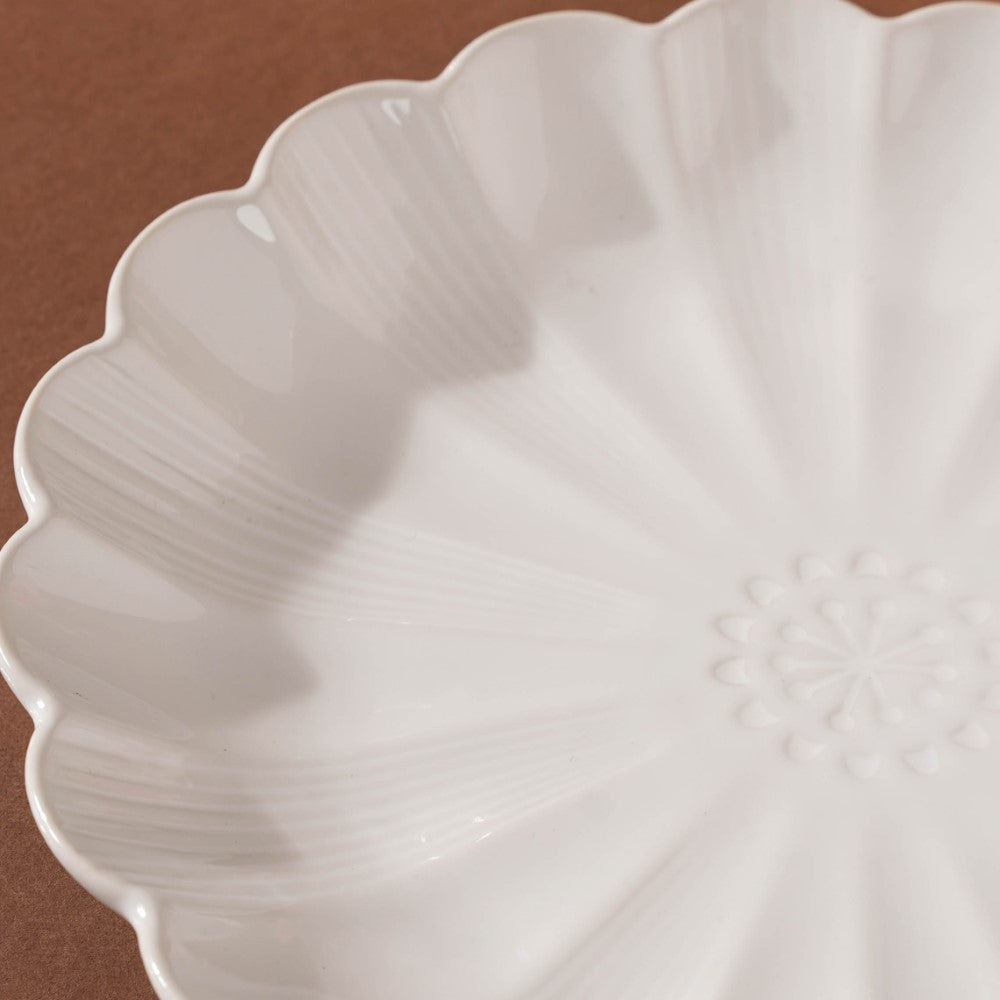 Ocean Ceramic Dinner Plate White 10 Inch Nestasia