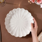 Ocean Ceramic Dinner Plate White 10 Inch Nestasia