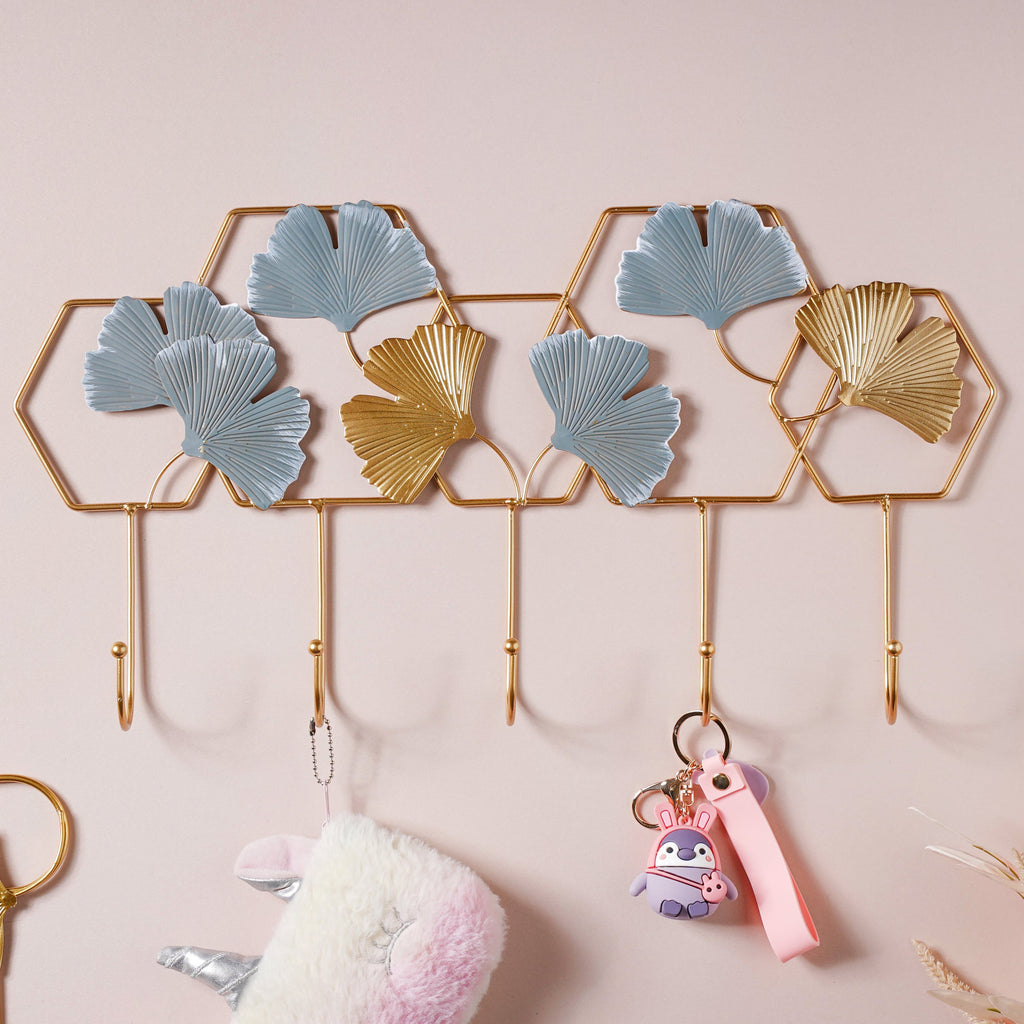 Gold and Blue Wall Mount Hanger Nestasia