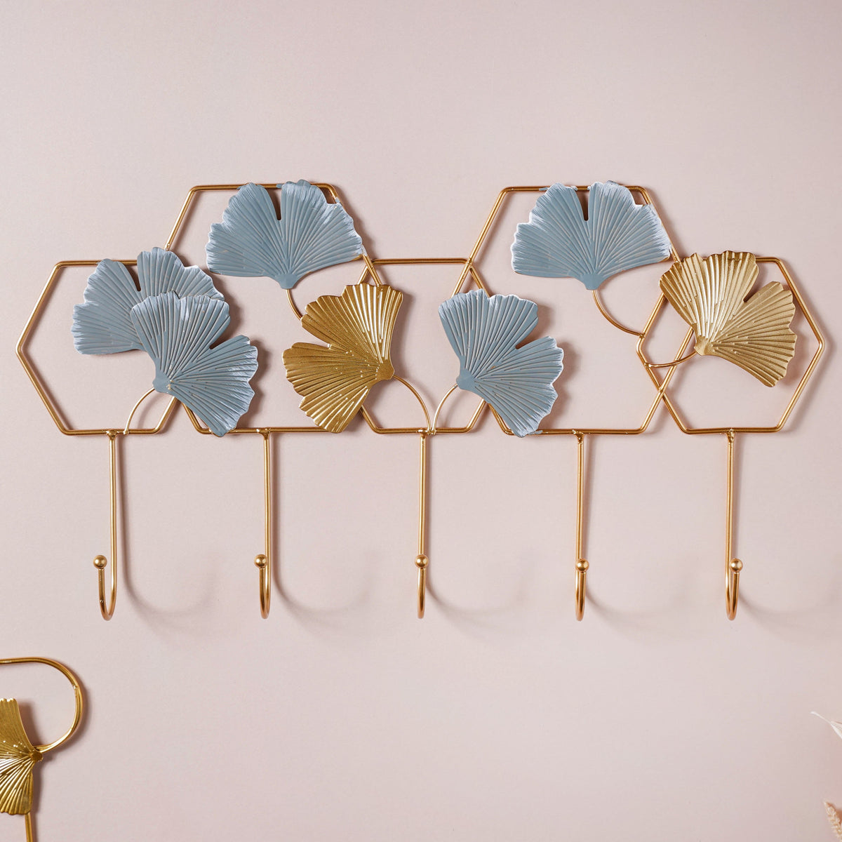 Gold and Blue Wall Mount Hanger Nestasia