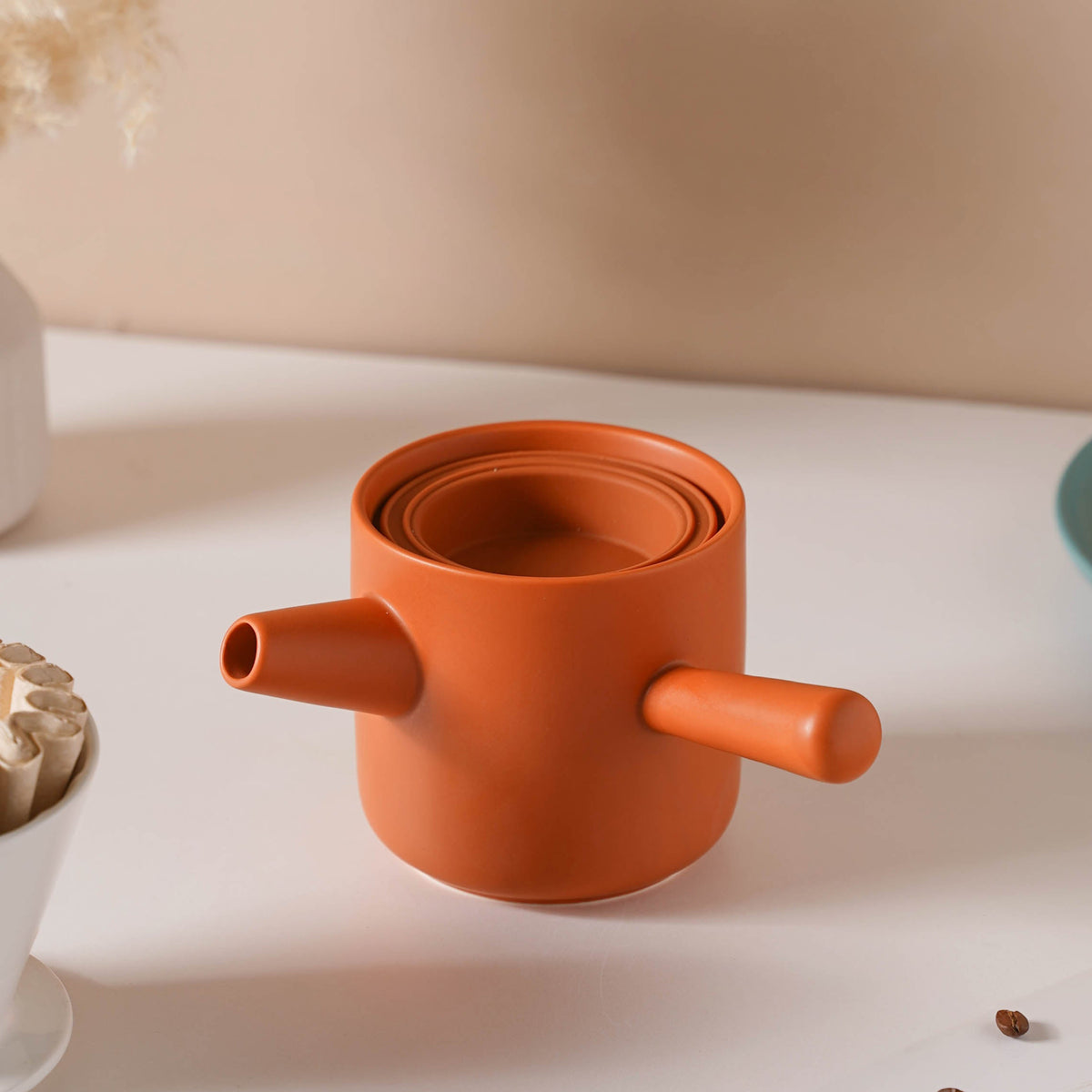 Pour Over Coffee Pot Set Orange 400 ml Nestasia