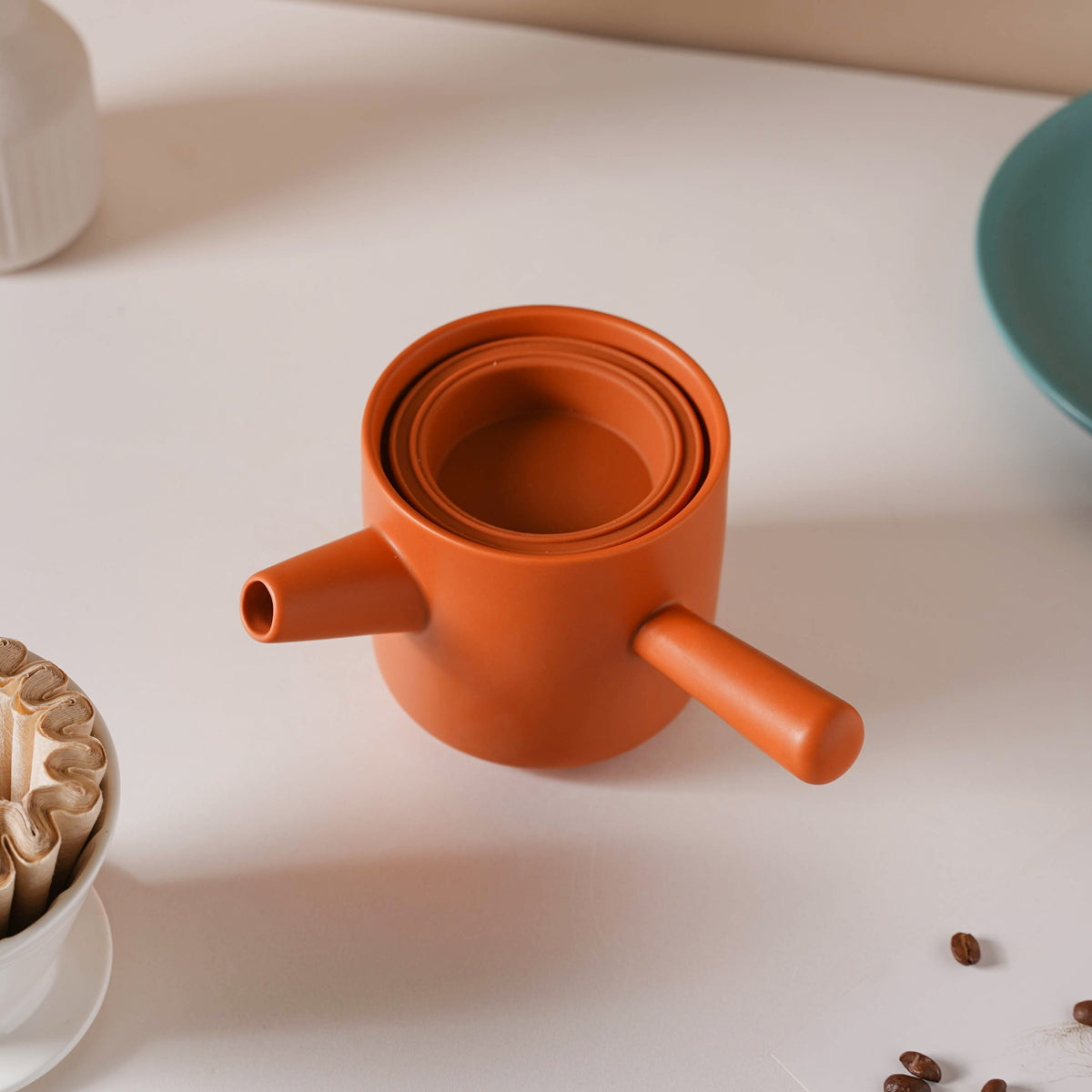 Pour Over Coffee Pot Set Orange 400 ml Nestasia