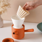 Pour Over Coffee Pot Set Orange 400 ml Nestasia