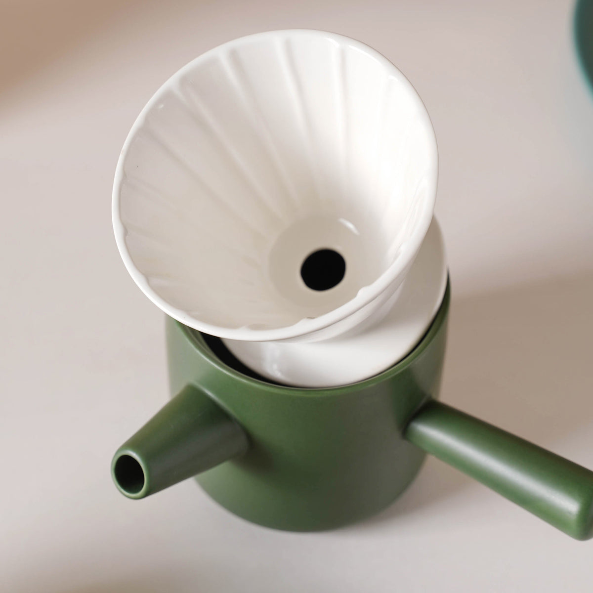 Pour Over Coffee Pot Set Green 400 ml Nestasia