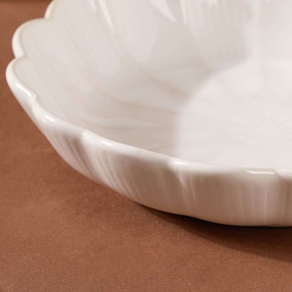 Ocean Ceramic Salad Plate White 7 Inch Nestasia