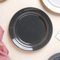 Ceramic Clay Snack Plate Black 8 Inch Nestasia