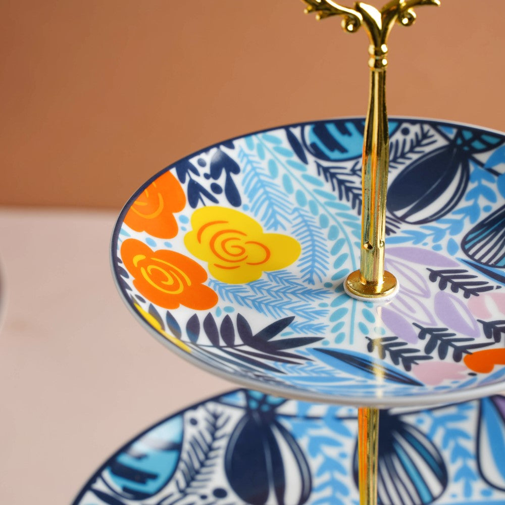 Spring Printed 3-Tier Dessert Display Stand Nestasia