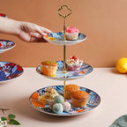 Spring Printed 3-Tier Dessert Display Stand Nestasia