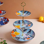 Spring Printed 3-Tier Dessert Display Stand Nestasia