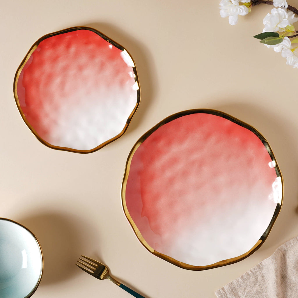 Pink Ombre 21 Piece Dinner Set For 6 Nestasia