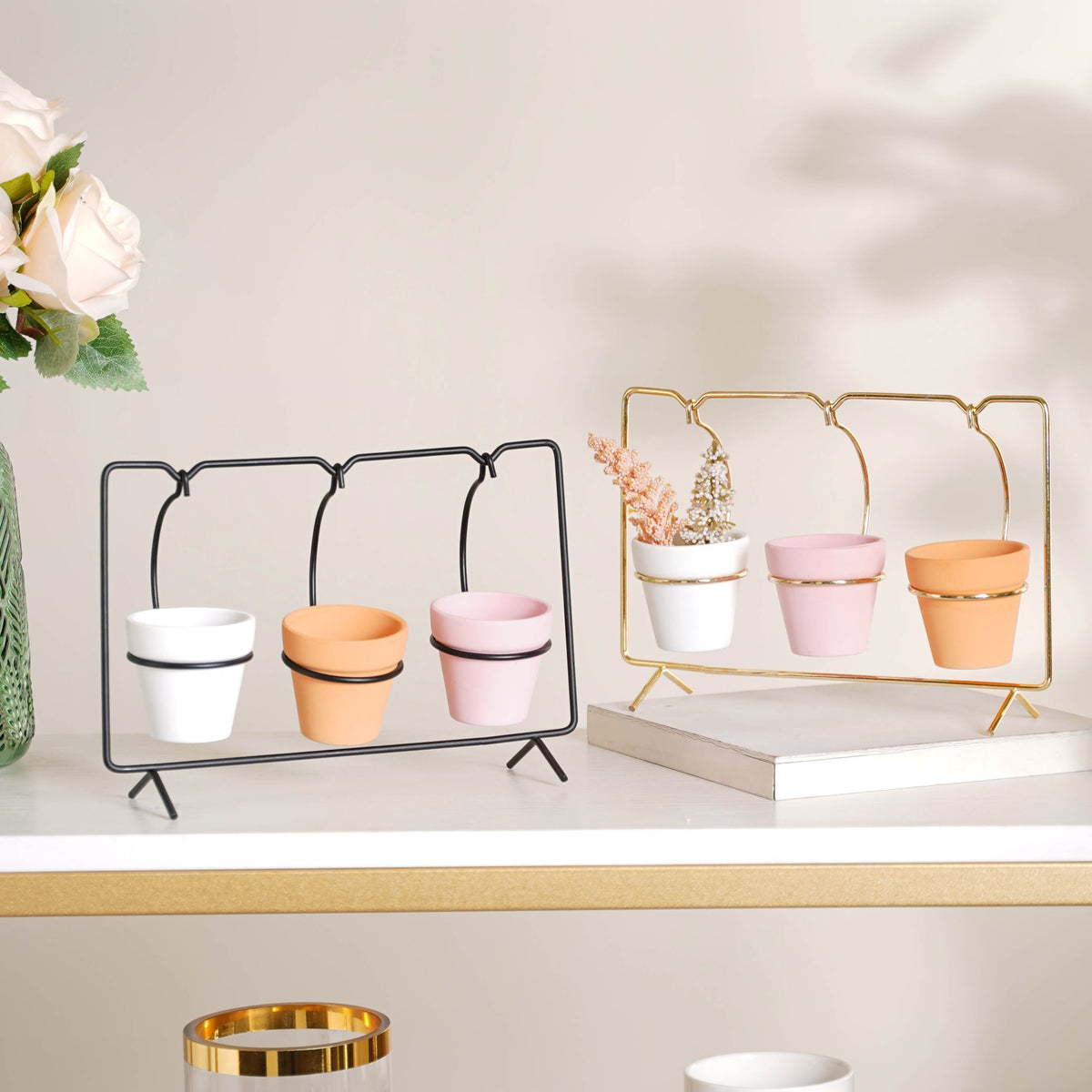 Rectangular Metal Stand Planter Nestasia