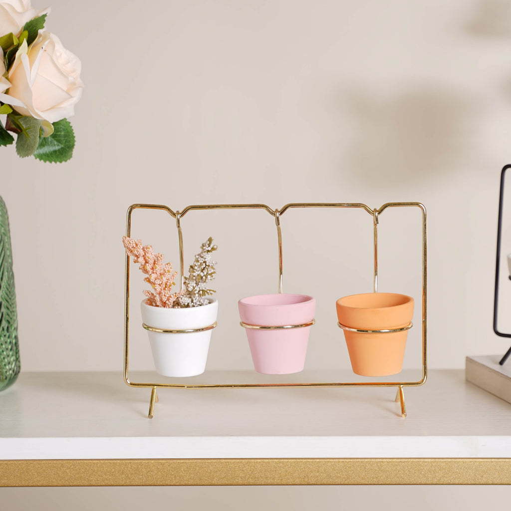 Rectangular Metal Stand Planter Nestasia