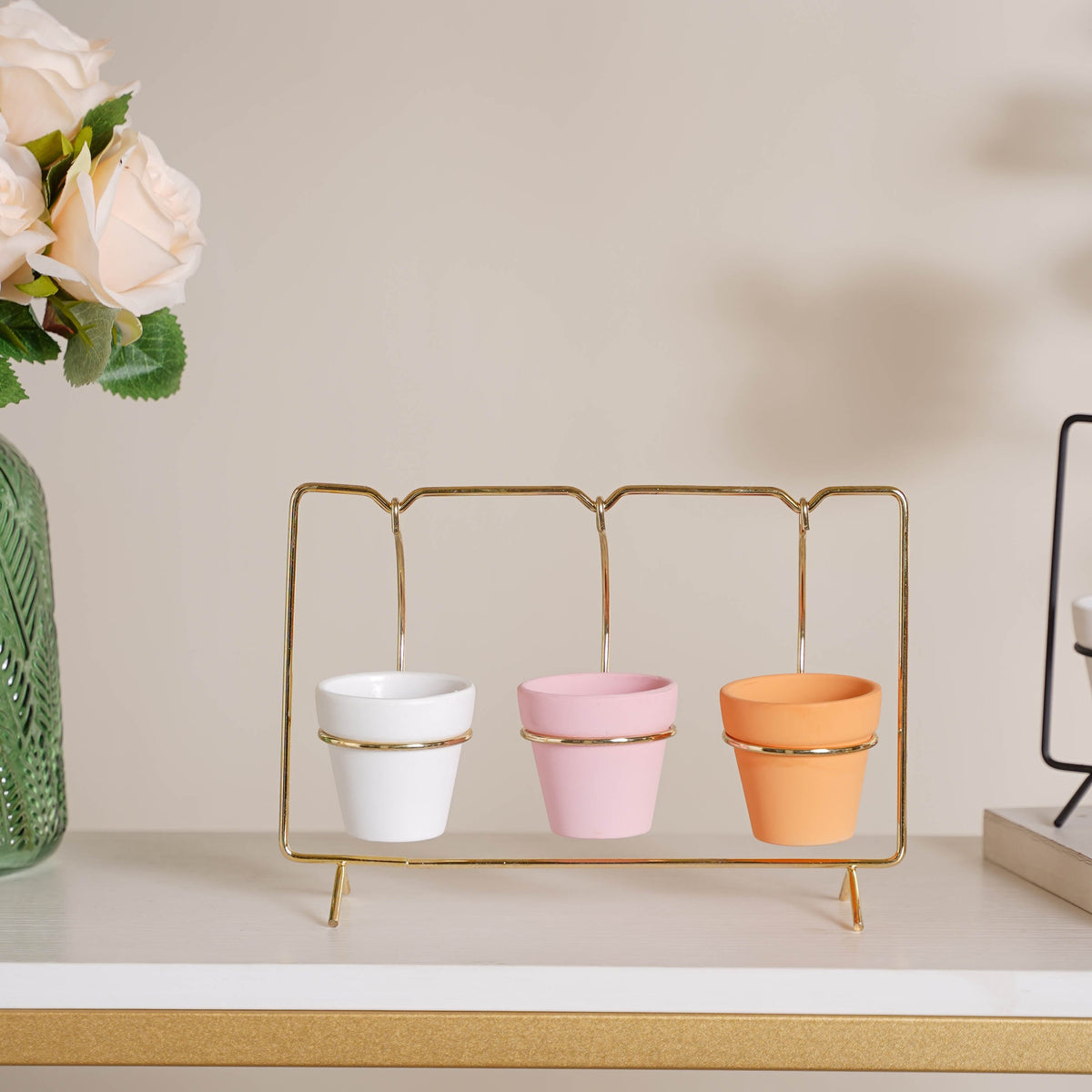 Rectangular Metal Stand Planter Nestasia