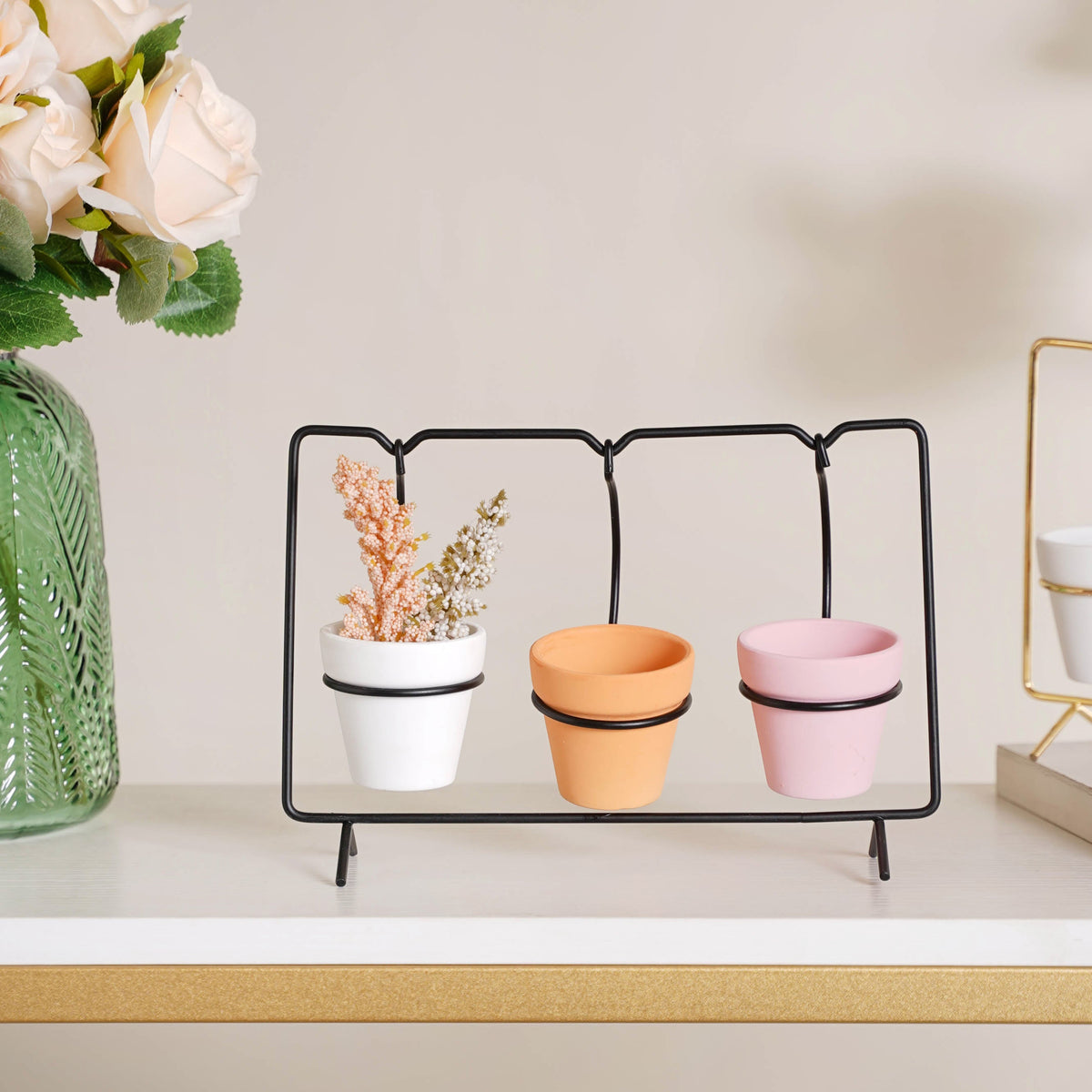 Rectangular Metal Stand Planter Nestasia