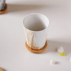 Carrara Brown Planter With Coaster Nestasia